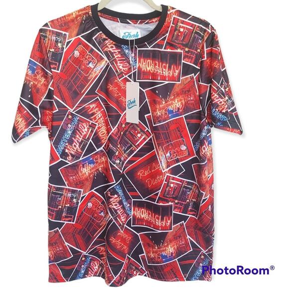 Fresh Prints of Bel Air Amsterdam Silky Graphic Tee Shirt Size Medium NWT - Picture 1 of 5